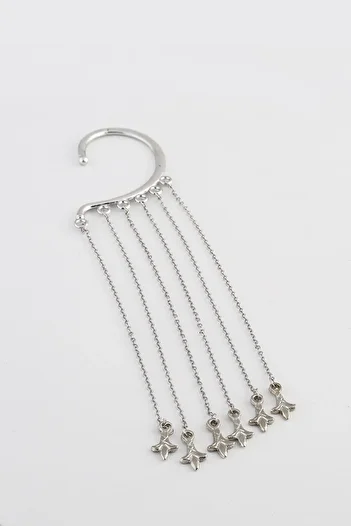 New Obsessions أقراط بازل فضية للسيدات 4473