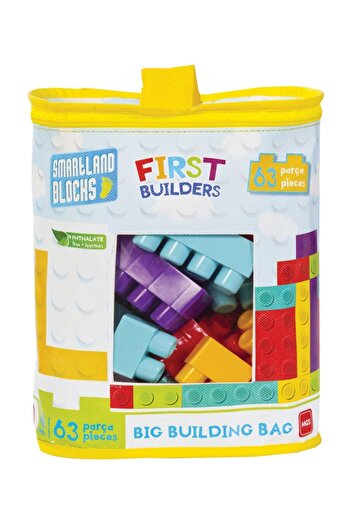 MGS OYUNCAK Smartland Big Blocks Lego Çantalı 63 Parça Urt-5826