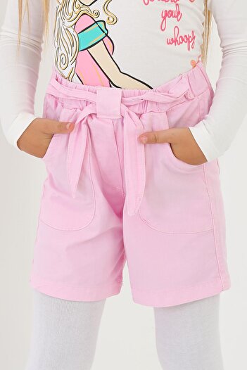 zepkids Pink Color Girl's Shorts