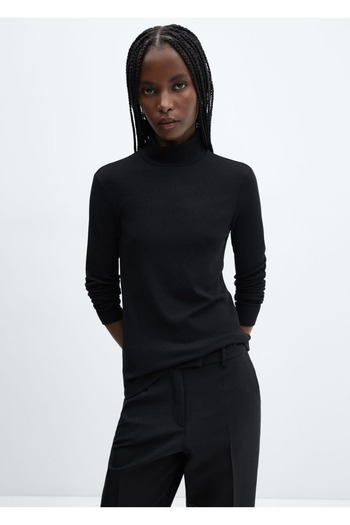 MANGO Woman T-shirt με λαιμό