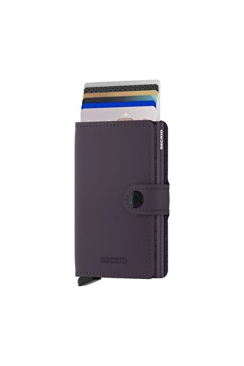 Secrid Miniwallet Matte Dark Purple - Matte Dark/Purple 100% European Leather Wallet