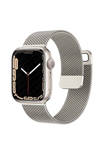 Nezih Case Apple Watch Series 3-9 Stainless Mesh Metal Milan Band - 38mm 40mm 41mm