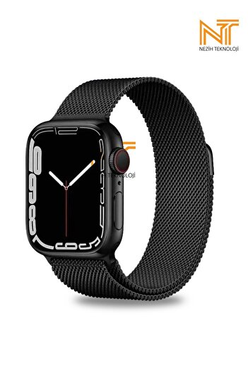 Nezih Case Apple Watch Series 3-9 Stainless Mesh Metal Milan Band - 38mm 40mm 41mm