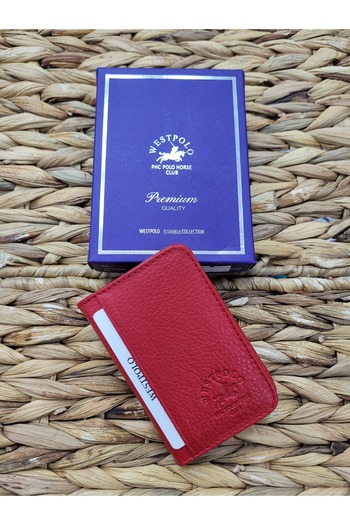 Westpolo 1026 Model Unisex Genuine Leather Card Holder