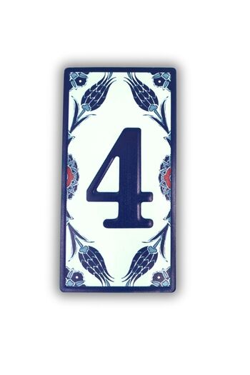 Home Metal Door Number - Authentic Number 4, Self Adhesive