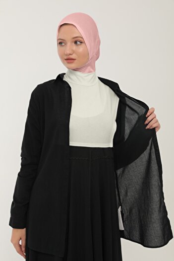 Sonbaharmoda Γυναικείο εσώρουχο με λαιμόκοψη σε χρώμα εκρού - Hijab, ζιβάγκο, μηδενικό μανίκι και ελαστικό στο πλάι
