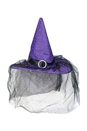DÜVENCİ TİCARET Halloween Desenli Cadı Şapkası