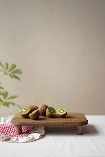 KaiHome Natural Wooden Stand Presentation Stand / Presentation Plate Dark