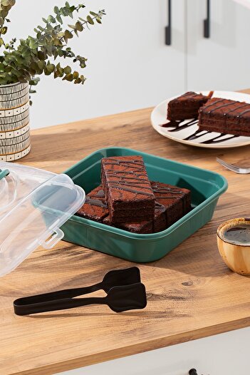Porsima 1094 Model Cake Pastry Container - Carrying Bag - Lockable Jar