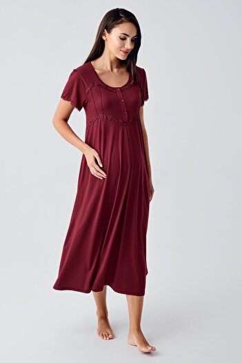 Artış Flexible Viscous Short Sleeve Maternity Dressing Gown and Nightgown Set