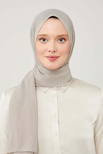 Levidor Plain Silver Color Frozen Crepe Shawl