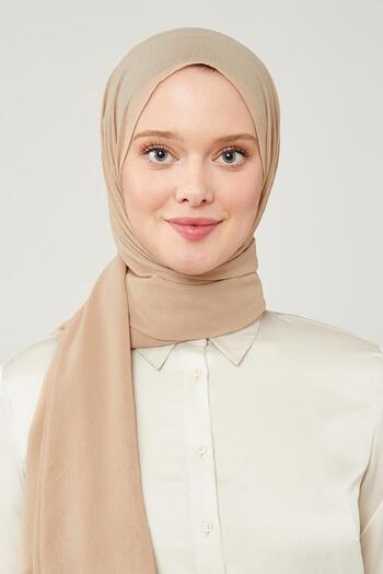 Levidor Frozen Crepe Shawl - Milky Brown SoliD Color