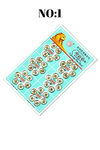 vollen yarn Silver Colored Snap Button - Number 1
