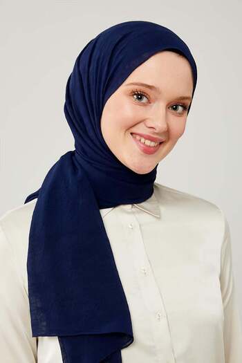 Levidor Frozen Crepe Shawl - Μπλε μονόχρωμο