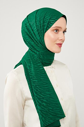 Levidor Elegance Emerald Patterned Jacquard Shawl