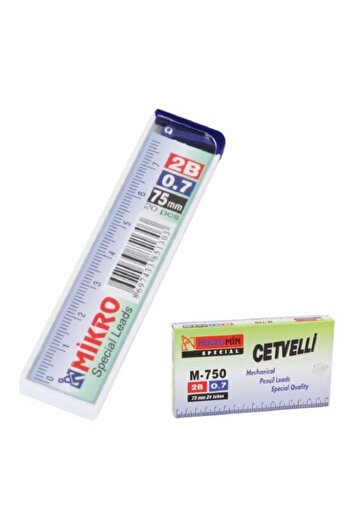 Mikro M-750 Min 0.7 مم رأس قلم متعدد الاستخدامات 2b 75 مم 24 قطعة (1 عبوة 24 أنبوب)