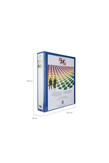 2K Paperwork Presentation Promotion Firm Folder A4 Pvc 5 cm 4 Ring 350 Sheets Capacity Ring Binder File 27,5X