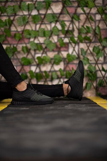 Riccon Khaki Black Unisex Sneaker00121975