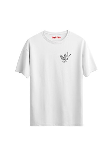Açık Garaj Unisex Κοτσάνι με στάμπα κανονικό μπλουζάκι