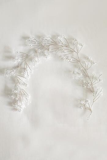 New Obsessions Crystal Beaded Handmade Bridal Crown Bridal Hair Accessory