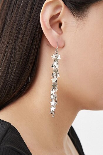 New Obsessions Star pattern - SilVer Colored Vip Coated Women's EarrinGs