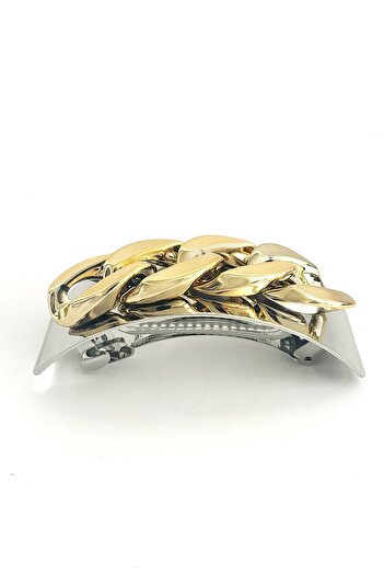 New Obsessions Glossy Metal Chain Royale Automatic Hair Clip