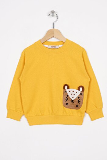 zepkids Cep Detaylı Hardal Renk Erkek Çocuk Sweatshirt