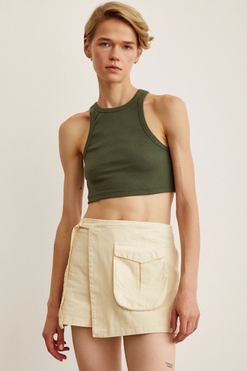 Never more Belt Detailed Shorts Skirt
