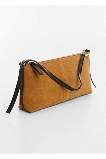 MANGO Woman Leather shoulder bag