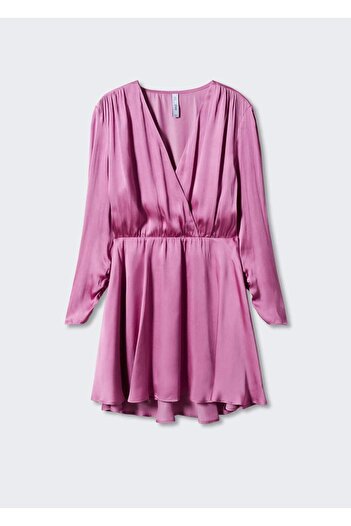 MANGO Woman Anvelop saten elbise