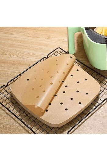 Ardinyo 20 Pcs Air Fryer Baking Paper Disposable Oil Proof Paper Square Hole Model Air Fryer