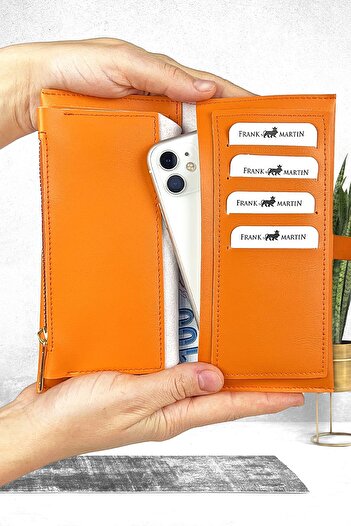 Frank Martin Lion Women's Portfolio - Handbag with Phone, Paper, Money and Coin Compartment