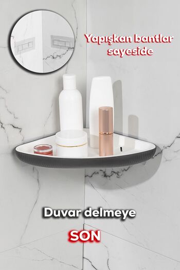 Porsima Shelf Bathroom Organizer - ADhesive Hanger anD Wall Shower Shelf Shampoo HolDer Bathroom Corner
