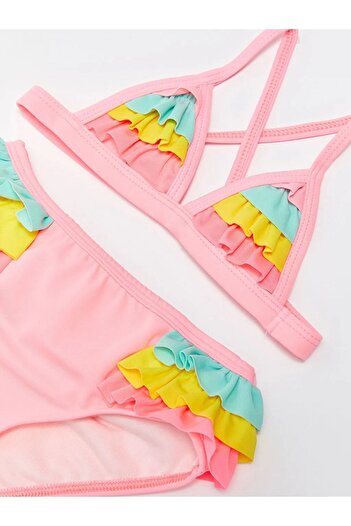 LC Waikiki Lcw Baby Esnek Kumaştan Kız Bebek Bikini Takımı
