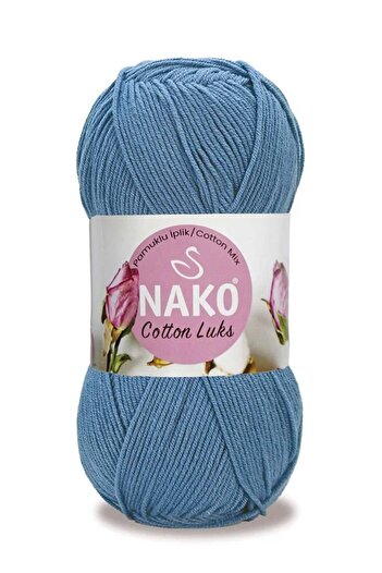 NAKO AVIATOR BLUE Αριθμός χρώματος: 97587 100 Gr Cotton Luxury Hand Knitting Yarn