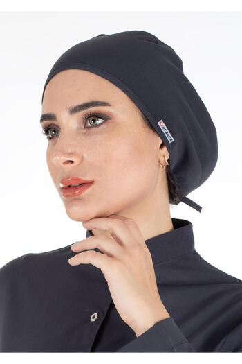 Alsancak Üniforma Anthracite Doctor and Nurse Cap (2 Pcs)