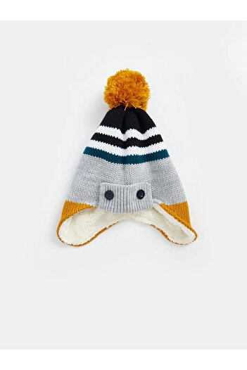 LC Waikiki Lcw Accessories - Boy's Gray Melange Pompom Beret