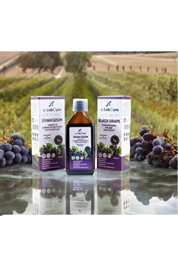 X-LabCure 250 ml Black Grape Extract - Shell and Seed, Flavonoid, Antioxidant Glass Bottle