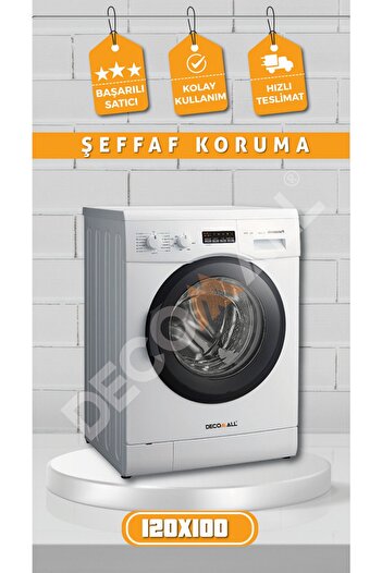 DECOMALL ŞEFFAF KORUMA Buzdolabı Beyaz Eşya Zemin Dolap Fayans Kaplama Kendinden Yapışkanlı Folyo (200x100)