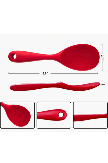 HACIOGLU STORE 22 Cm Ultra Hard Silicone Rice Spoon - High Temperature Resistant, Fireproof, Non-stick