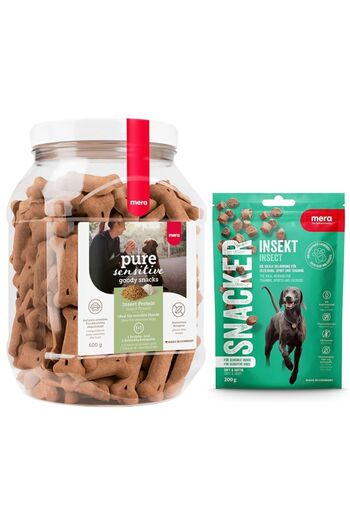 Mera Dog Treats Insect Snacker Larvalı Hypoallergenic Köpek Ödül Maması 600 gr + 200 gr
