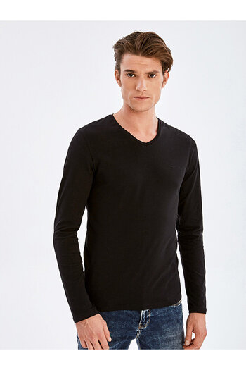 Ltb V-Neck Black Sweatshirt