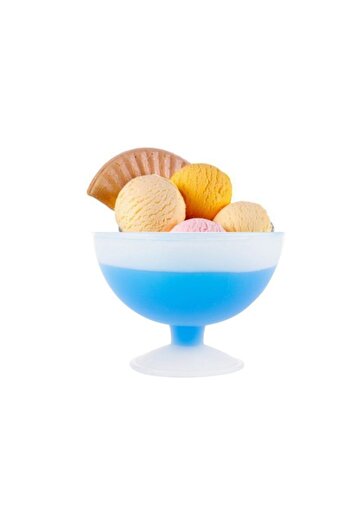 Bosphorus Blue Ice Cream Bowl - Heat Preserving, Freezable, 12x12x9cm