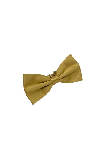 Brianze Gold Color Satin Bow Tie