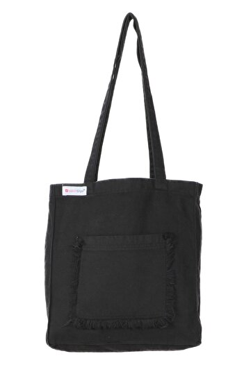Tesettür Dünyası Shoulder Bag with Pockets TSD230819 Black