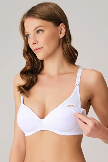 Anıl Women's Nursing Bra Without Underwire - Soft Sponge, Maternity Front Opening 3632