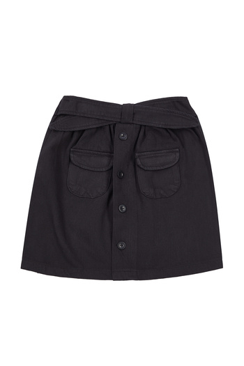 TRENDYOLKIDS Black Cotton Straight Skirt - Tkdaw25Et00003