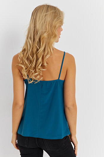 Cool & Sexy Petrol Lace Women's Tank Top - AYD353