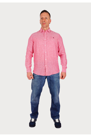 U.S. Polo Assn. Hemd Leinenhemd Leinenhemd mit Knöpfen