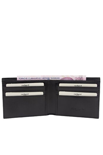 Cacharel Men's Leather Wallet - Black A.shell 2664a3k